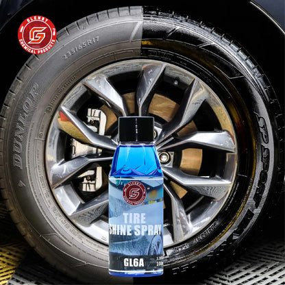 Black Wet Look Tire Shine Dressing -Automotive Clear Coat Tire Dressing for Glossy Wet Tire Look, Vinyl & Plastic, with UV