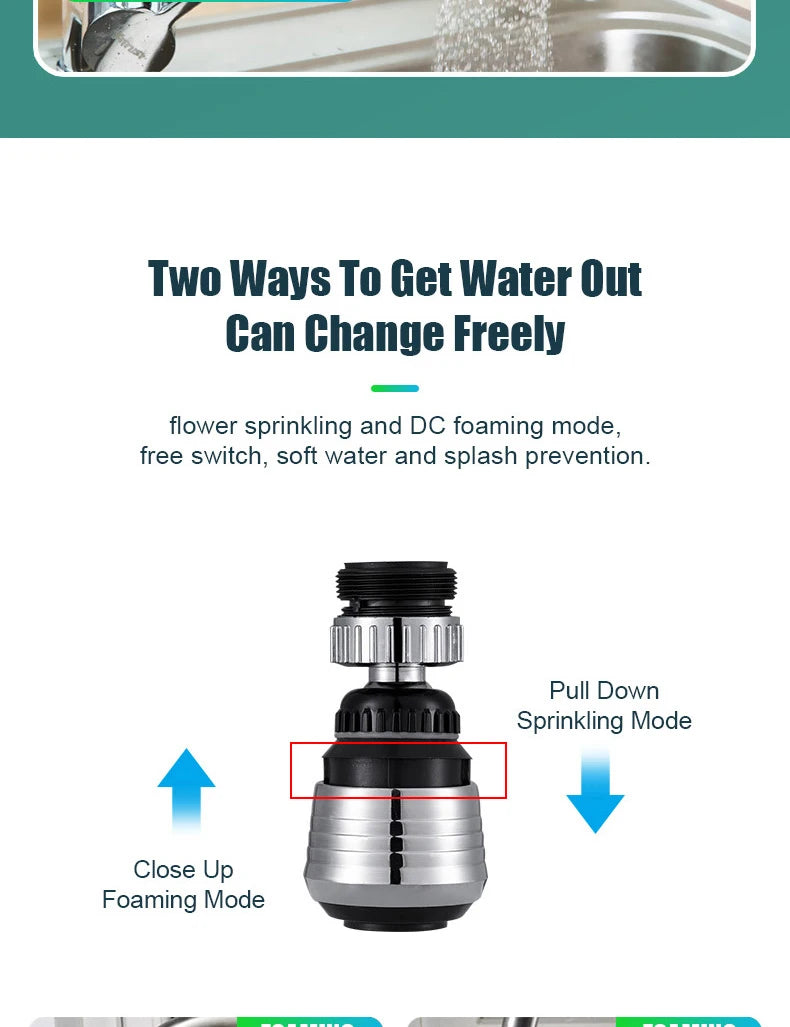 Kitchen Faucet Nozzle Extender Sink Water Tap Nozzle Filter Bubbler Faucet Aerator Attachment Home Bathroom Toilet Accessories