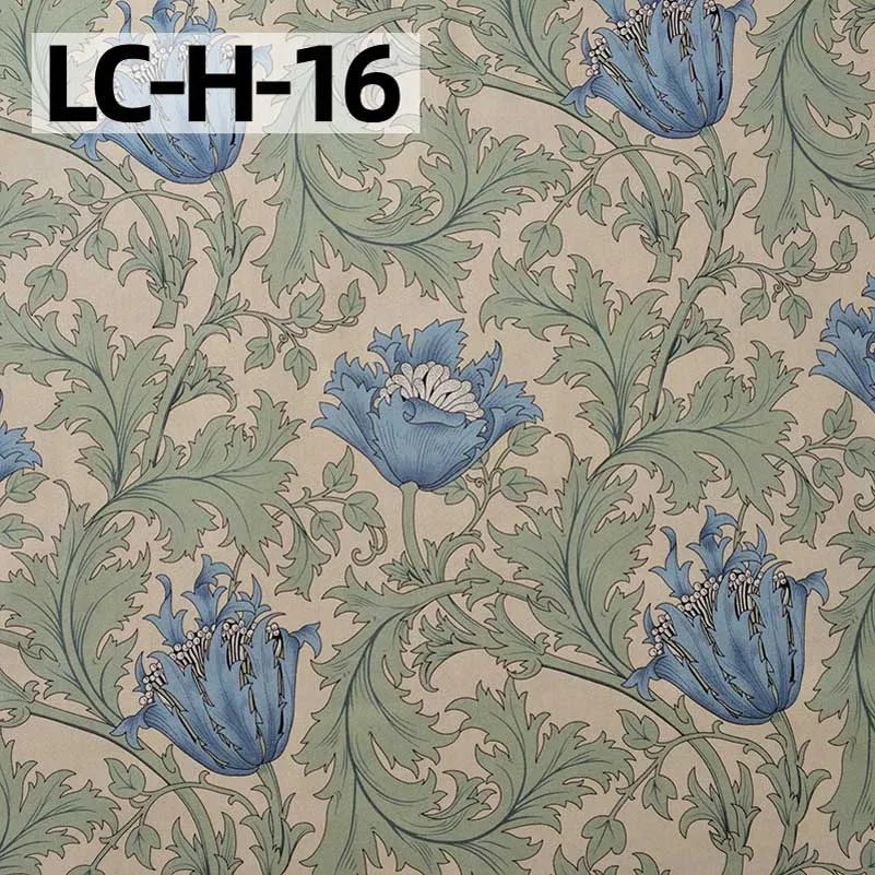 William Morris Fabric Cotton Digital Printing Classic Flower Printed Handmade Crafts Supplies Per Half Meter