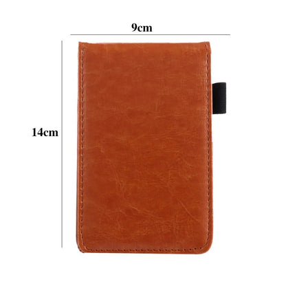Stationery School Supplies Memo Pads Retro Leather Cover Small A7 Notebook Mini Notepad Pocket Planner Business Memos