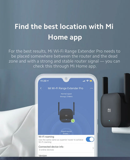 New Original Xiaomi Wifi Amplifier Pro 300M 2.4G Repeater Network Expander Range Extender Roteader Mi Wireless Wi-Fi Router