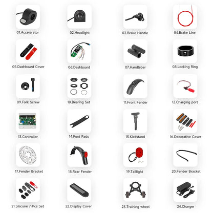 Xiaomi 4Pro Scooter Parts Various Repair Spare Parts For 4Pro MI4 Pro Electric Scooter Replacement Aceesoories Parts