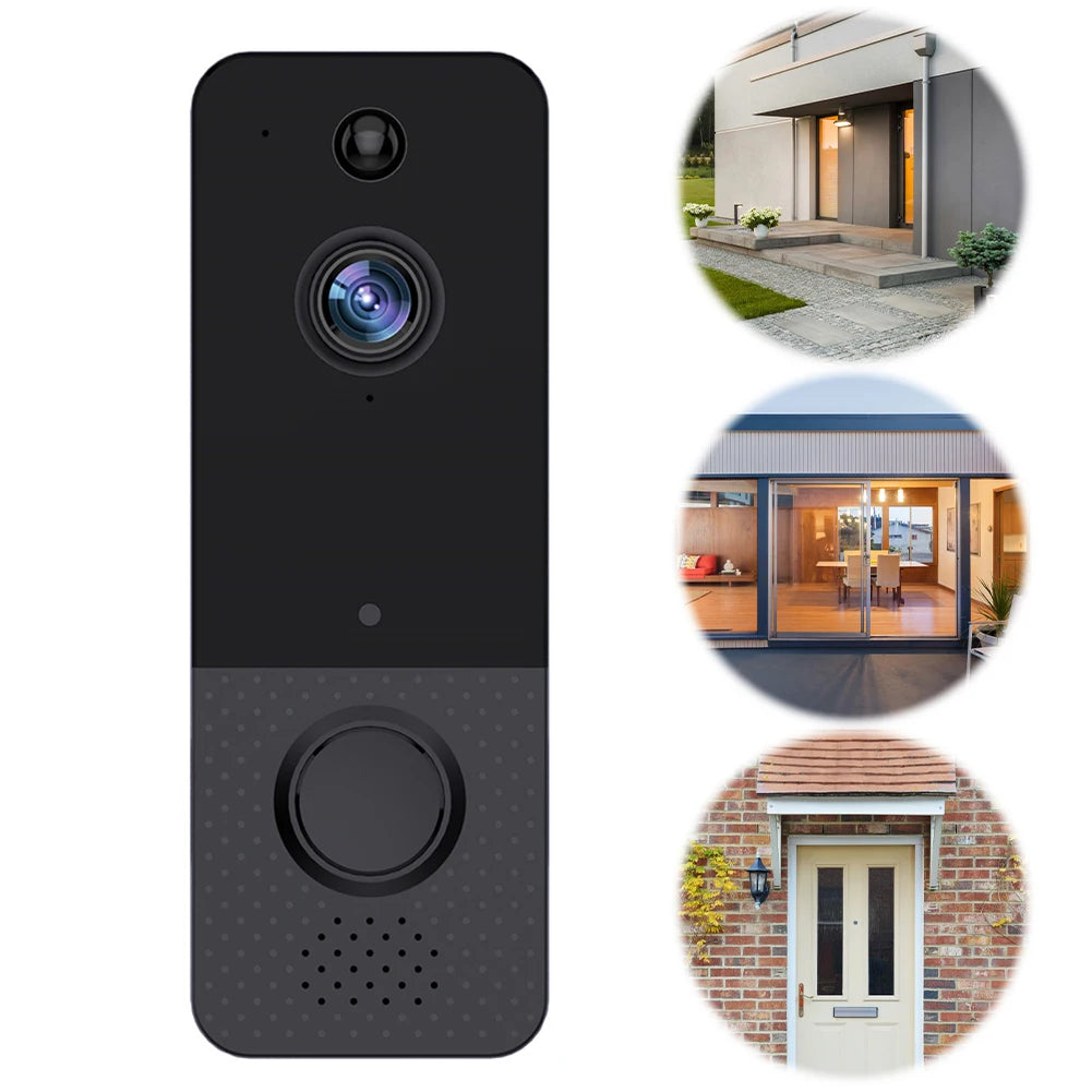 Video Doorbell Camera 2-Way Audio Doorbell with Camera PIR Motion Detection for Home Office