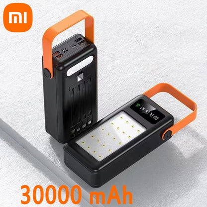 Xiaomi 100000mAh Solar Energy Power Bank Outdoor Camping Light Large Capacity Power Bank Detachable Four Wire Power Bank New