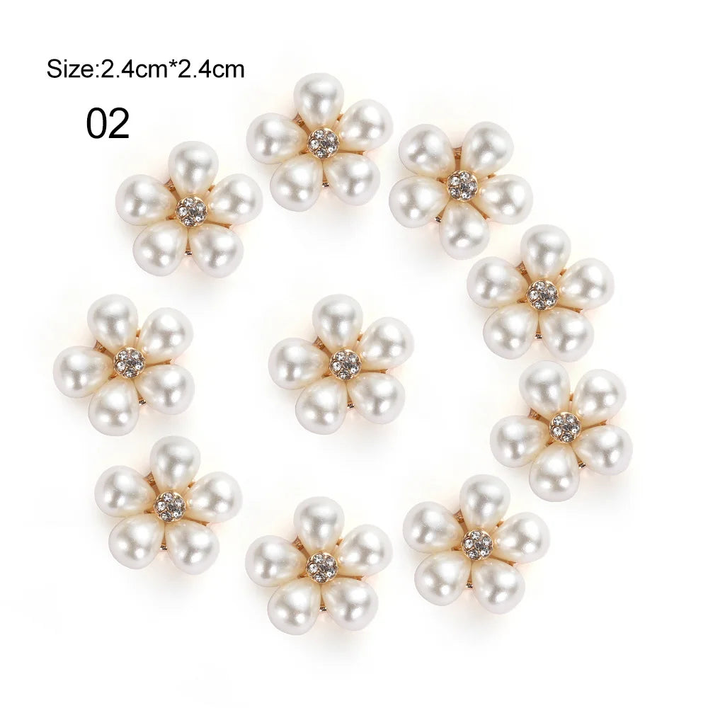 10 PCs 15/20/25MM Round Metal Rhinestone Buttons for Clothing DIY Sewing Accessories Wholesale Luxury Fashion Apparel Decoration