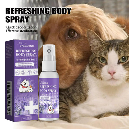 Pet Deodorization Spray 50ml Dog Perfume Lavender Oil Deodorization Spray Anti Itching Fragrant Pet  Cat and Dog Beauty Care