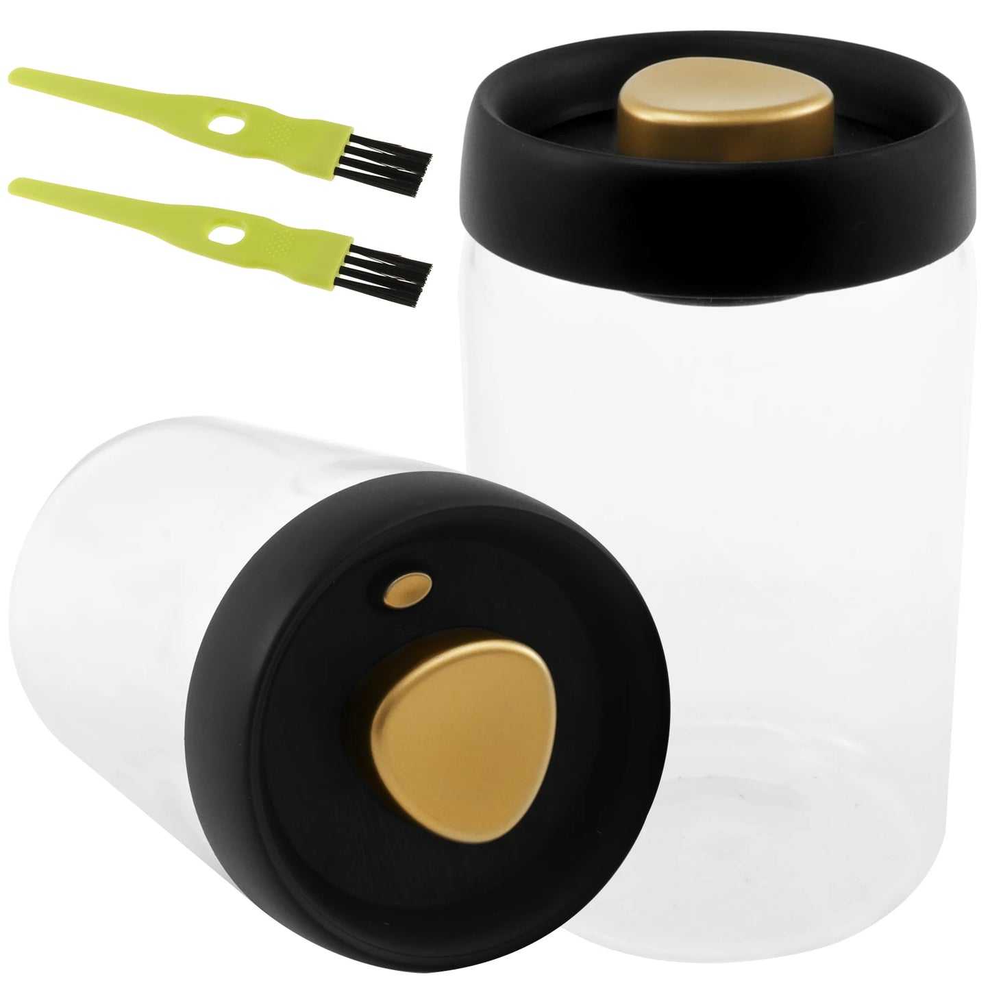 1200ml Vacuum Sealed Jug Coffee Beans Stainless Steel Canister Food Grains Candy Storage Jug Keep Fresh Moisture-proof