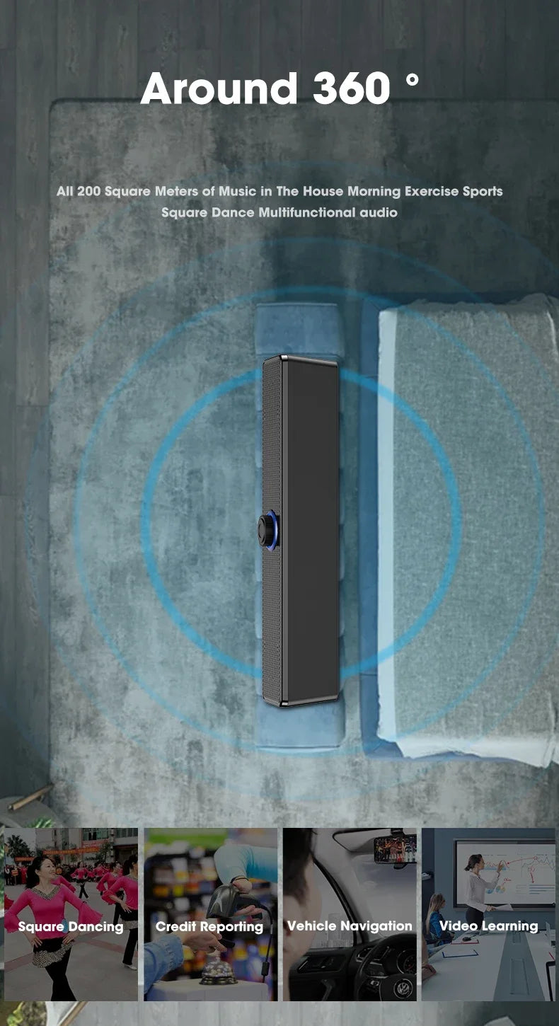 Home theater, Bluetooth speakers, USB powered wired and wireless audio panels, TV, PC, laptop, 3D audio gaming system