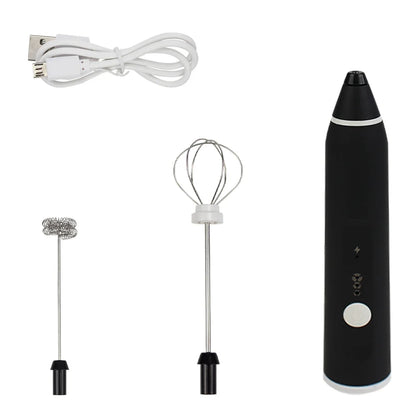 Portable UBS Electric Egg Beater 3-speed Wireless Blender Coffee Milk Bubbler Cream Butter Whipper Food Blender