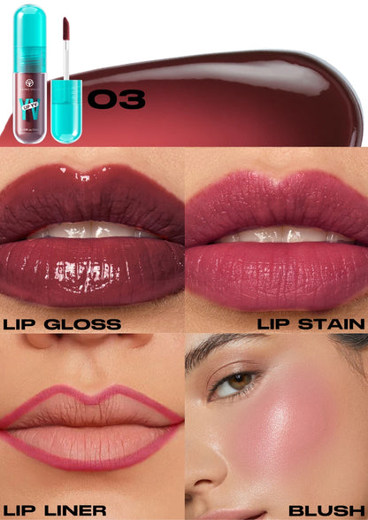 YOUNG VISION 6-Shade Avocado Long-Lasting Moisturizing Lip Stain is lightweight, non-sticky, non-stick cup lip stain