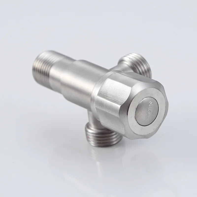 Multifunction Stainless Steel 3Ways Valves G1/2 Bathroom Accessories Water Diverter Wall Mounted Valve Bathroom Accessories