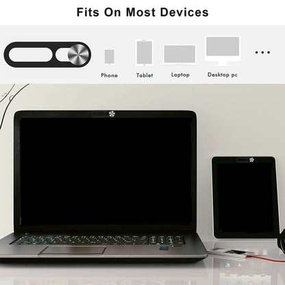1/2Pcs Black/Silver Webcam Cover Anti-hacker Privacy Protection Slide Shield Anti-peep for Smartphone Laptop Desktop Camera