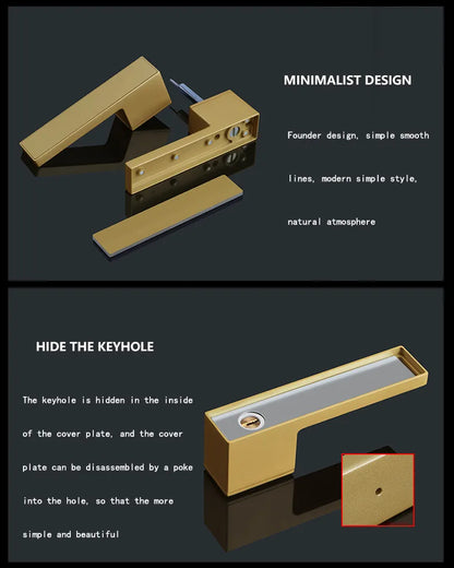 TOPKNORR Room Door Lock Indoor Magnetic Mute Ecological Door Lock Wooden Door Bedroom Toilet Household Door Lock Door Handle