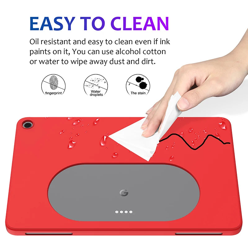 Silicone Case for Google Pixel Tablet Liquid Soft Flexible Cover Anti-Scratch Shockproof Protective Case Capa Fundas