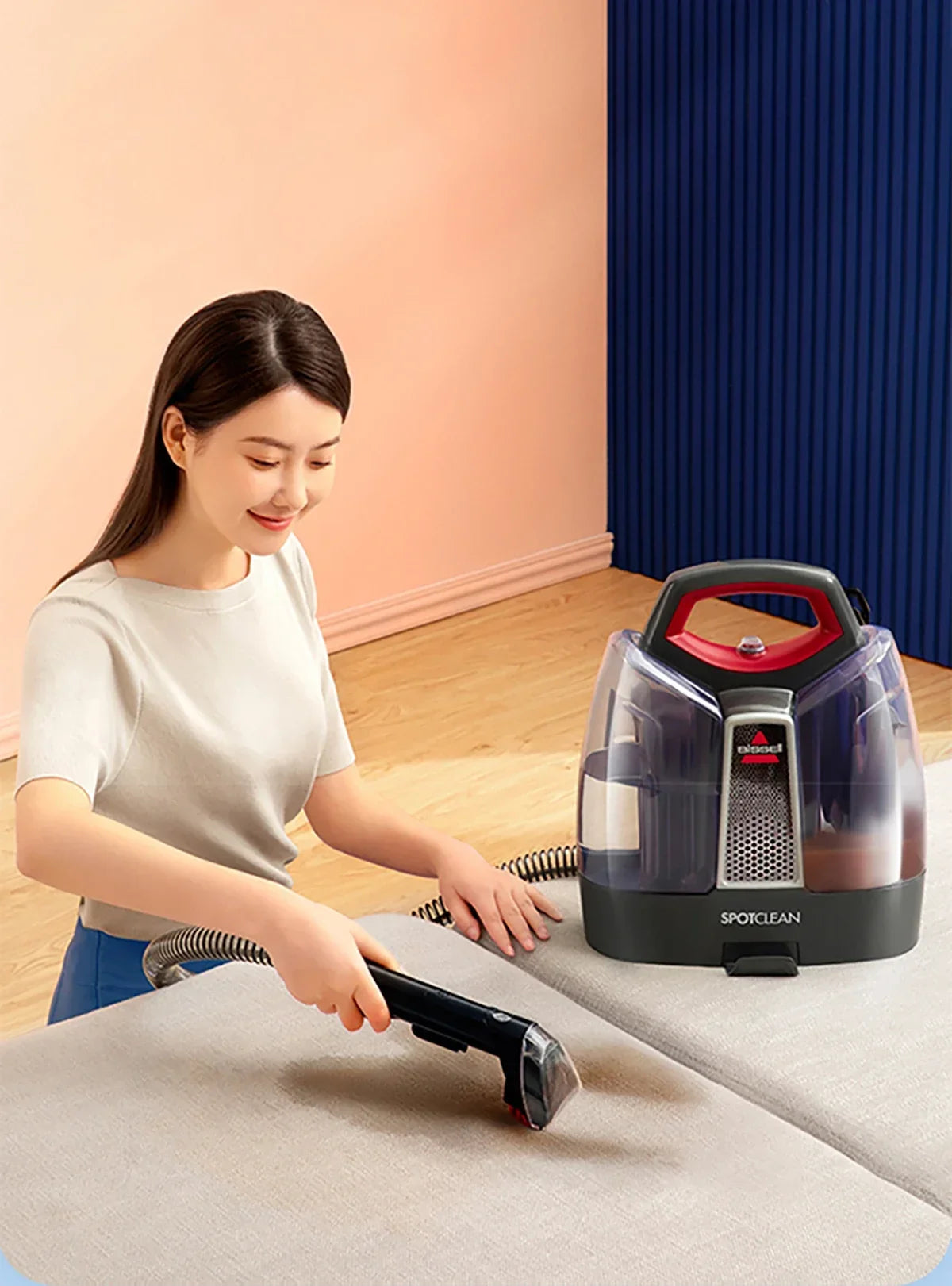 BISSELL SpotClean Handheld Steam Cleaner Sofa Carpet Curtain Car Vacuum Cleaner Spray Suction Integrated Machine Clean Machine