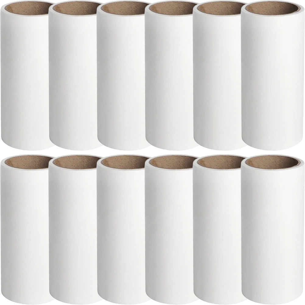 12Pcs Cleaning Accessories Hair Remover Roller Practical Lint Roller Multifunctional Dog Cat Portable Tape Refills Efficient
