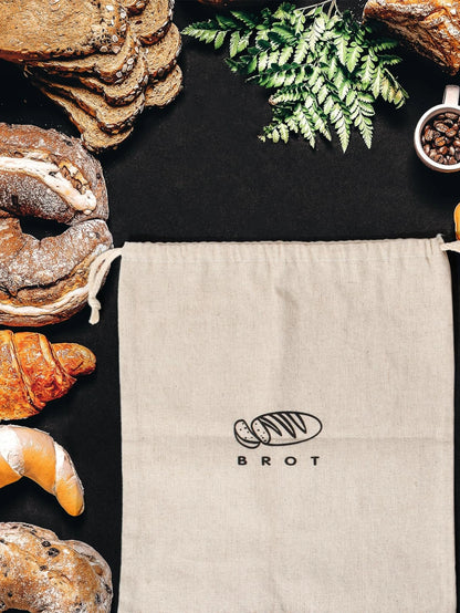 1Pc Bread Bag Linen Bread Bags for Homemade Bread Container Unbleached & Reusable Bread Storage, Natural Large Storage for Artis