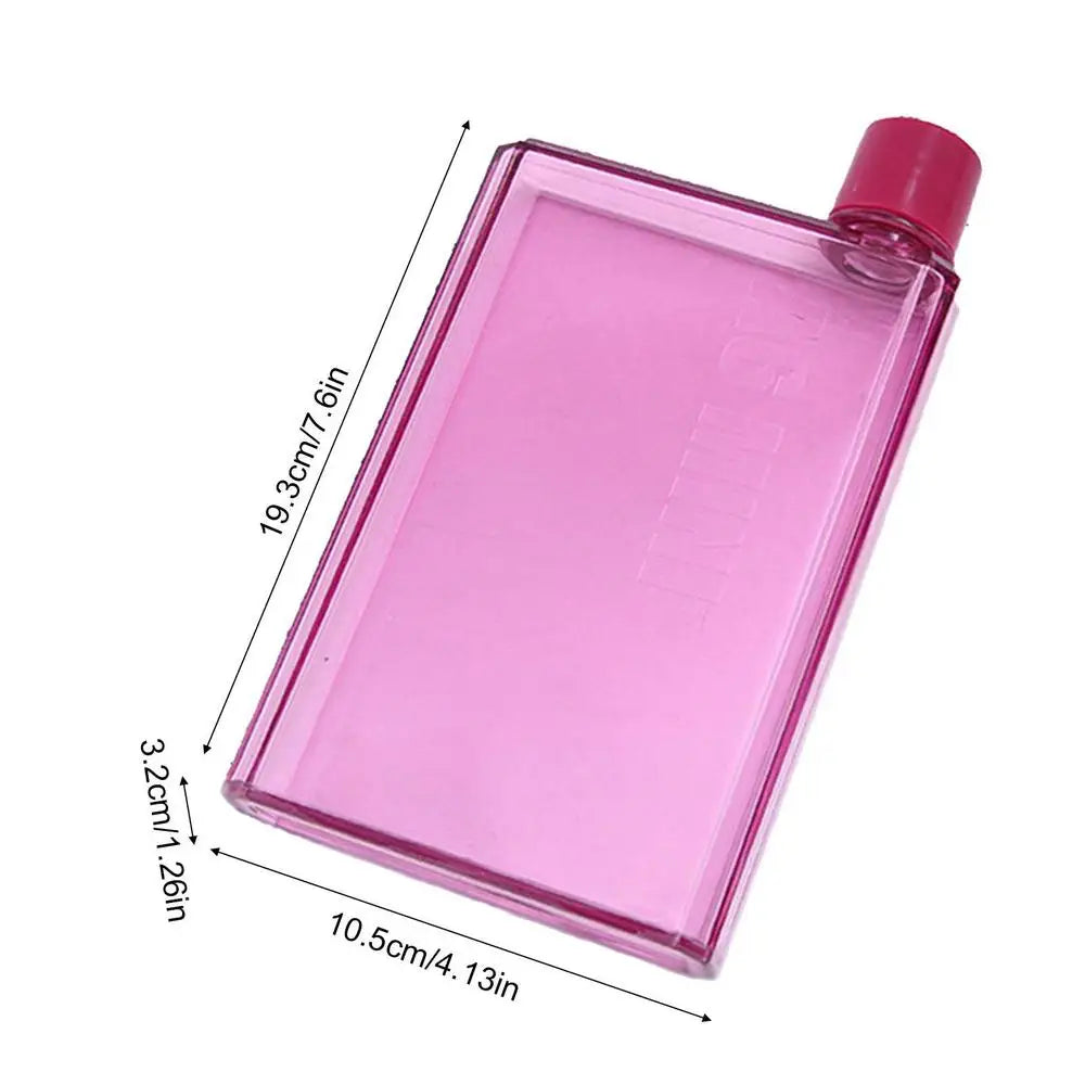 Flat Bottle Portable Stylish Drink Bottle BPA Free Water Bottle 350ml/420ml Book Drink Water Bottle For Sports Travel School