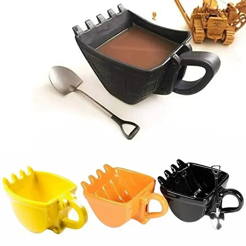 Funny Mugs Excavator Bucket Model Coffee Mugs Creative For Dessert Mug Cups For Coffee Best Gift Cake Cup