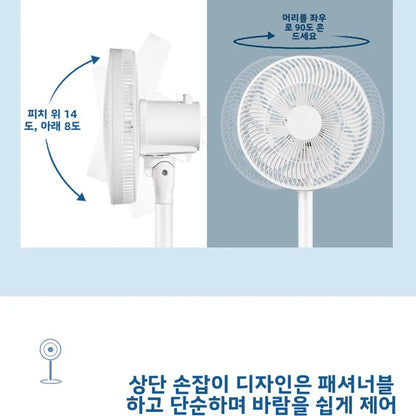 Singfun electric fan 18 Fans Wings Low Noise Strong Air Volume Reclining Desktop Two-Piece Fan