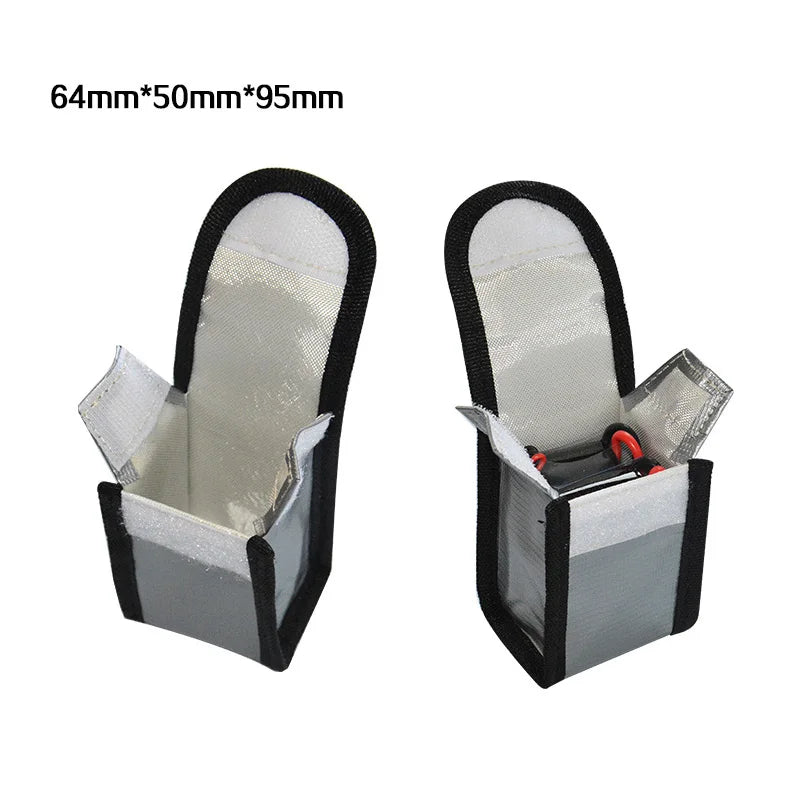 High Quality Fireproof & Waterproof Explosion-proof RC LiPo Battery Safety Bag Safe Guard Charge Sack 90*64*50MM