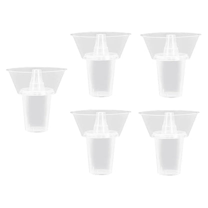 5 Sets Food Snacks Drink Cup Clear Coffee Mug Plastic Holding Trays Outdoor Containers