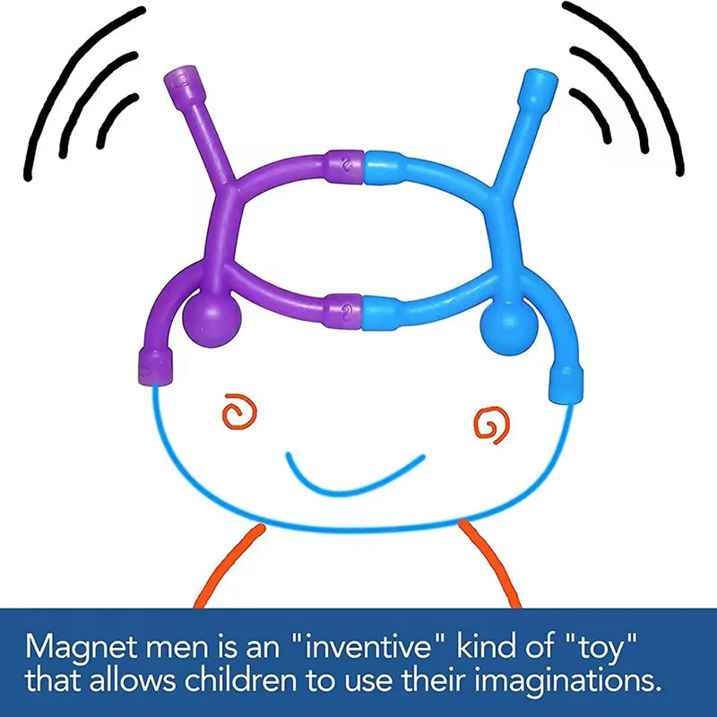 Fridge Magnets Man, Humanoid Magnetic Toys for Fridge Magnetic People Mini Humanoid Colorful Magnetic Toy for Locker Office Home