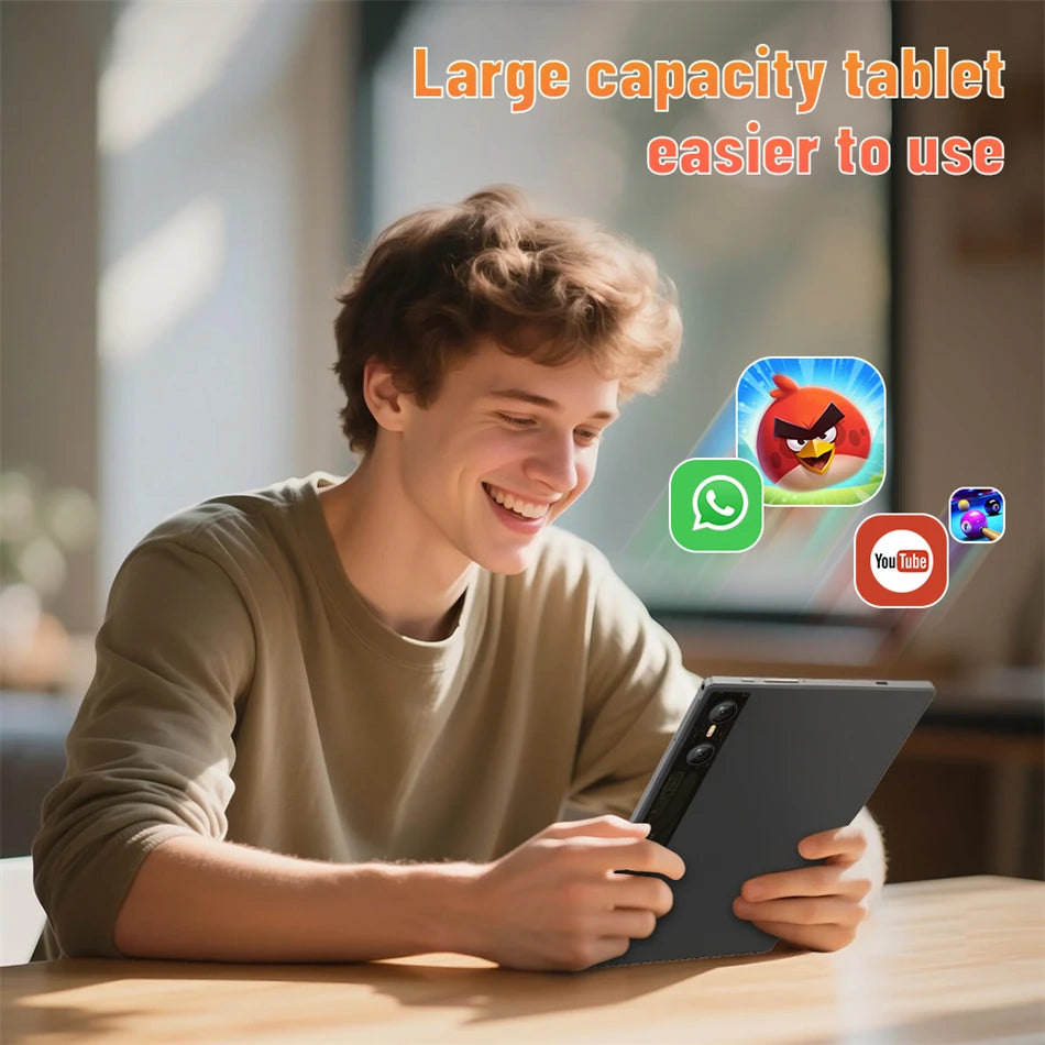 New Tablet Computer 10.1 inches Android 15 (RAM12GB+ROM512GB) HD Dual Card Tablet Computer Learning Office Entertainment Tablet