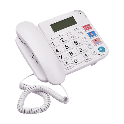 Corded Phone with Big Button Desk Landline Phone Telephone Support Hands-Free/Redial/Flash/Speed Dial/Ring Volume Control