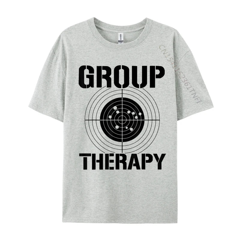 Men T-shirts Group Therapy Casual T-Shirt Retro Normal Cotton Men Tops Tees Casual Clothing Shirt Top Quality