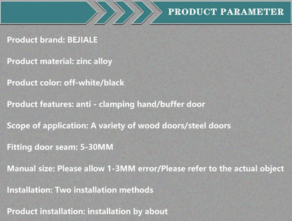 Door Buffer Damper Hydraulic Door Closer Wooden Door External Door Opening Household Silent Automatic Closing Anti-pinching