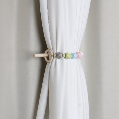 Wooden Curtain Holder Curtain Tieback Hanging  wooden Curtain rope Ball Tie Back Curtain Straps Home Decoration