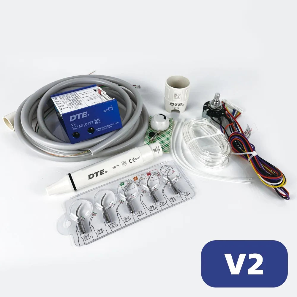 DTE V2 V2LED Dental Built in Ultrasonic Scaler HD-7H HD-7L Handpiece Scaling Tips For Dentistry Teeth Cleaning Whitening Tools