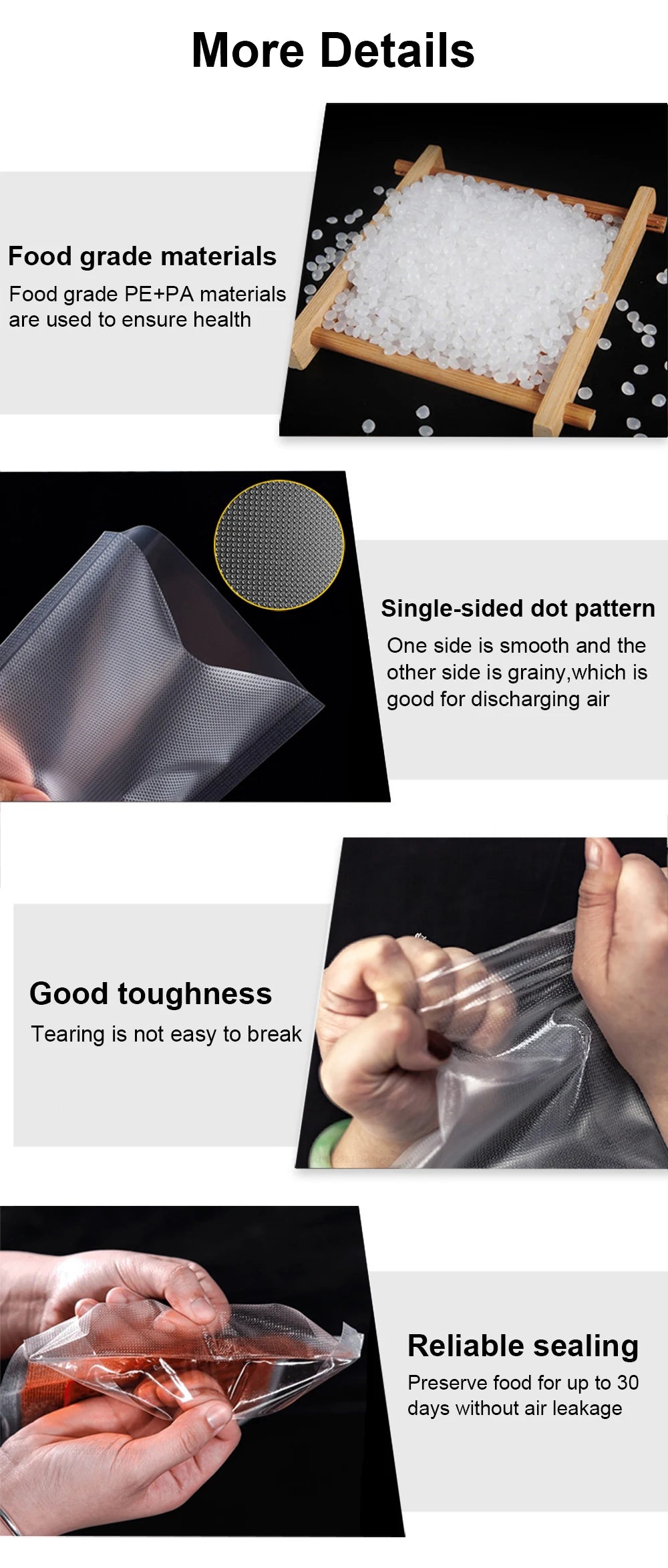 Vacuum Packaging Bags Roll Vacuum Sealer Bags for Food Vacuum Packed Bag Roll Vacuum Storage Bags 500cm/Rolls Vacuum Bags Rolls