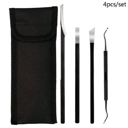 Pedicure Knife Tools for Feet Stainless Steel Foot Scrubber Dead Skin Remover 3/4/5Pcs Foot Scraper Knife Scraping Manicure Tool