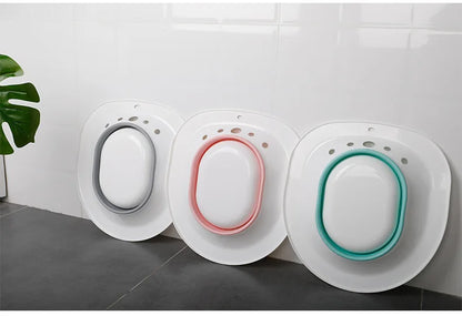 Bath for Toilet Hemorrhoids  for Postpartum Pregnant-Women or Hemorrhoids, Foldable Hangable Storage Large-Capacity Private Care