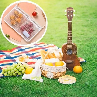 1pc Refrigerator Door Organizer Fridge Hanging Mesh Bag For Kitchen Storage Bag