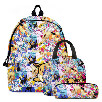 Pokemon Pikachu School Bags Backpacks Anime Kids Bags Kawaii Big Capacity Travel Bag Teenagers Schoolbag Girls Boys Rucksacks