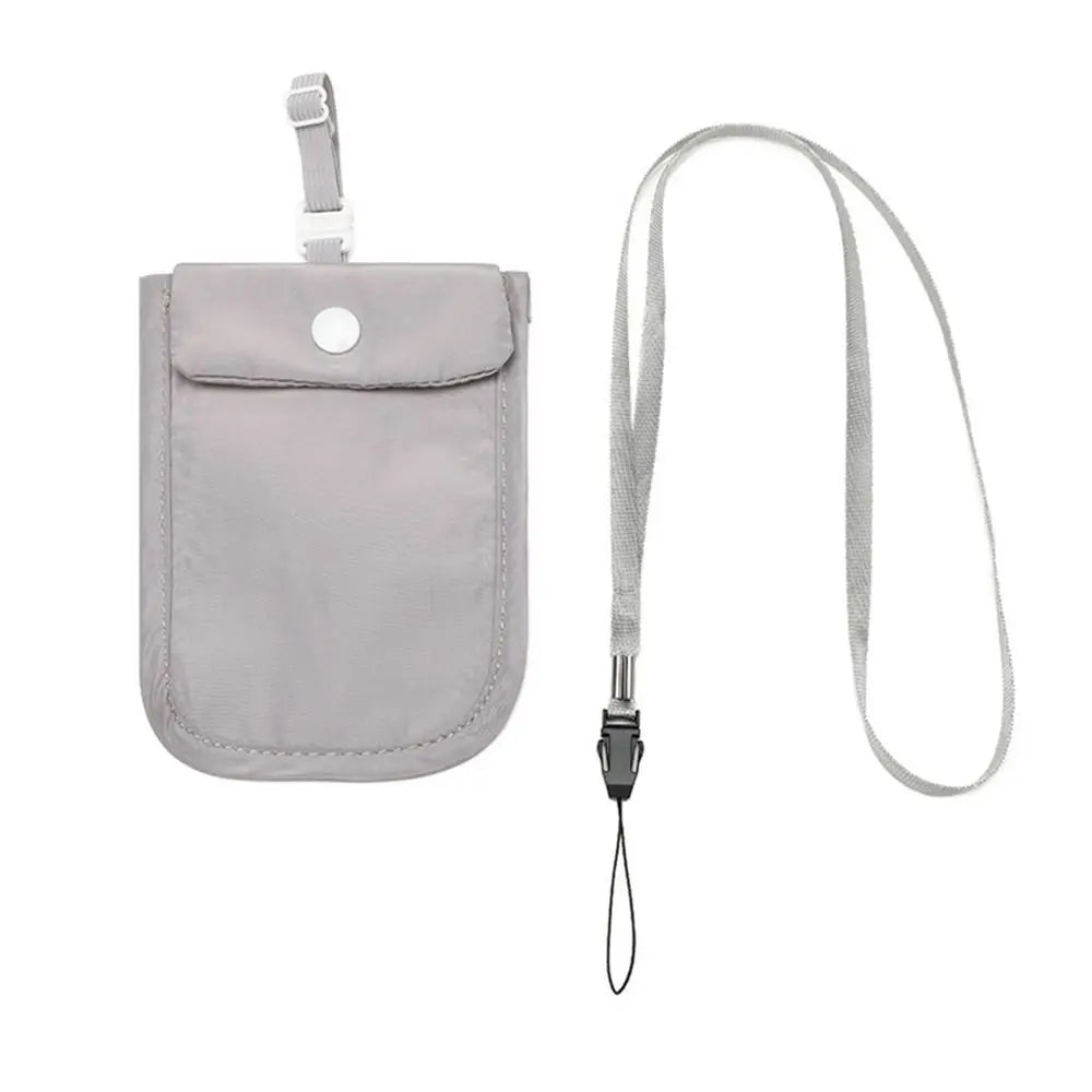 RFID-Blocking Hidden Bra Wallet Protect Your Passport with Adjustable Elastic Strap Money Pouch Bag Invisible Ultra-thin Wallet