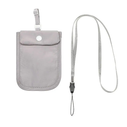 RFID-Blocking Hidden Bra Wallet Protect Your Passport with Adjustable Elastic Strap Money Pouch Bag Invisible Ultra-thin Wallet