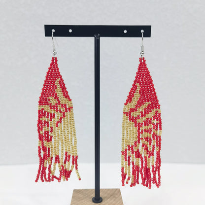 Colorful Pattern 1 Pair Of Bohemian Glass Bead Tassel Earrings Bohemian Earrings