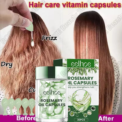 Hair Vitamin Capsule Keratin Oil Restore Soft Smooth Shiny Hair Care Nourish Repair Hair Damaged Splitting Treatment Products