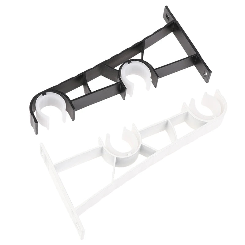 1Pc Double Curtain Rod Brackets Wall Curtain Rod Retainers Bracket Curtain Rod Hooks Aluminum Alloy Curtain Rod Window Hardware