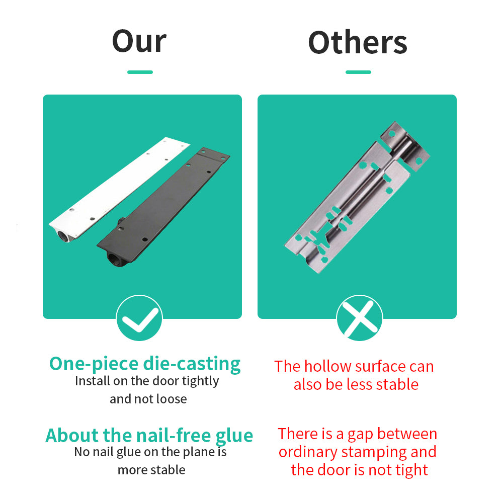 Black Door Lock Barrel Aluminum Alloy Door Lock Latch for Home Hardware Gate Safety Door Bolt Tower Window Catch Lock Silver