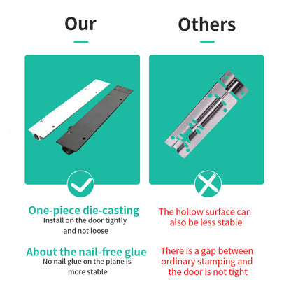 Black Door Lock Barrel Aluminum Alloy Door Lock Latch for Home Hardware Gate Safety Door Bolt Tower Window Catch Lock Silver