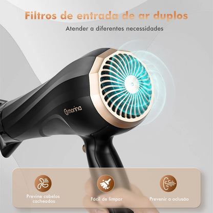 Hair dryer, hair dryer, 110 Hair Dryer V-127V 1900W Black/Golden, electric hair dryer
