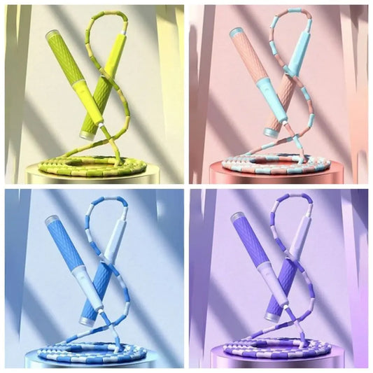 Strong Flexibility Skipping Rope Not Entangled Adjustable Soft Beaded Segmented Fitness Jump Rope Unisex Environment Protection