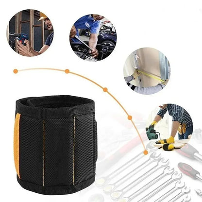 Magnetic Wristband for Holding Screws Nails Drilling Bits Wrist Tool Holder Belts with Strong Magnets five Rows of Ten Magnets