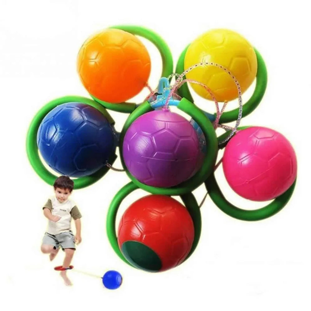 Foot Hoop Ball Foot Jumping Ball on String Skip Ropes Sports Reaction Training Ball Exercise Sports Height Growth