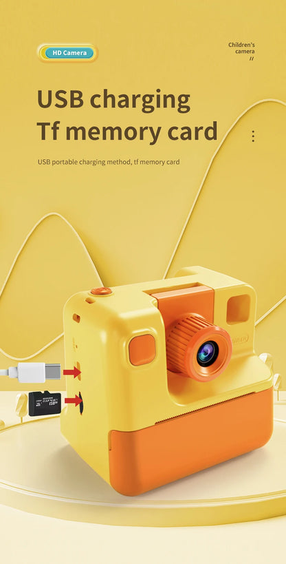 Kids Instant Camera Print Camera For Children Camera 1080P HD Digital Camera Photo Paper Child Toy Camera For Christmas Gift